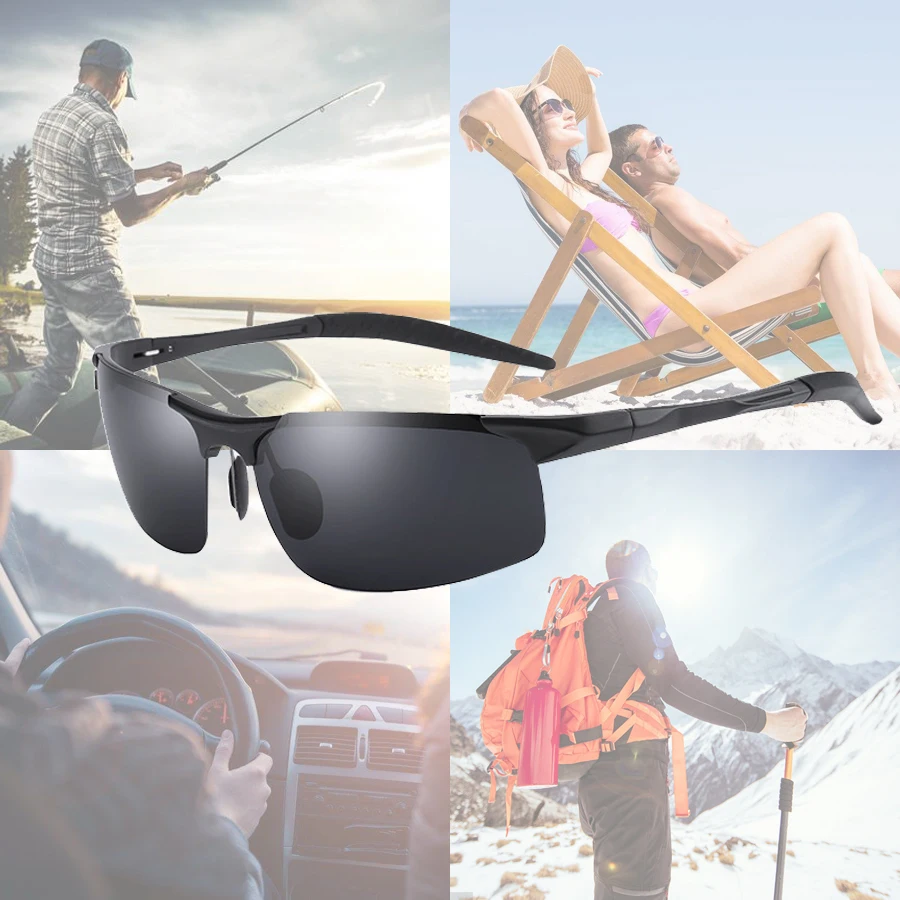 Поляризованные солнцезащитные очки, очки для рыбалки, металлическая оправа для мужчин, спортивные солнцезащитные очки для рыбалки, для вождения для путешествий, велоспорта, Gafas de pesca