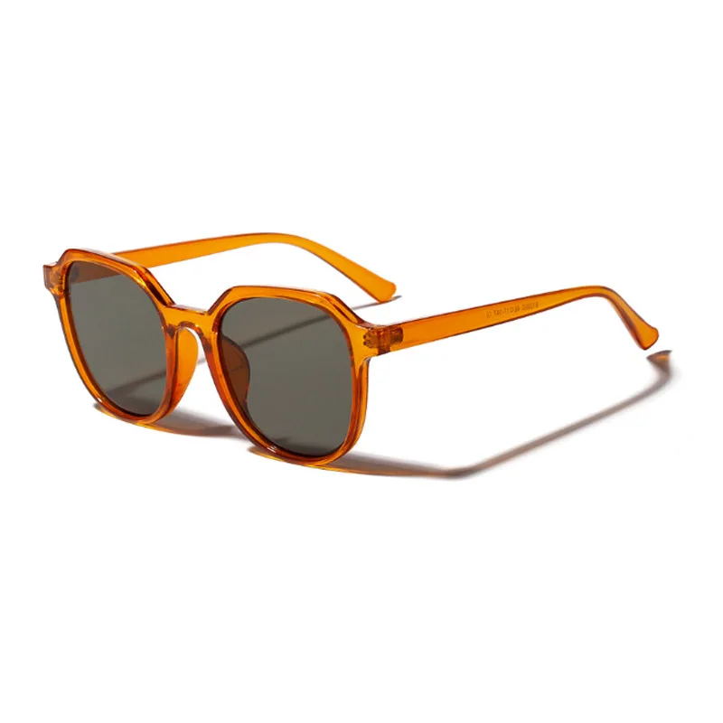 SIMPRECT, квадратные солнцезащитные очки для женщин и мужчин, модные, прозрачная оправа, солнцезащитные очки, брендовые, винтажные, оттенки для женщин, UV400, Gafas - Цвет линз: ORANGE GREEN