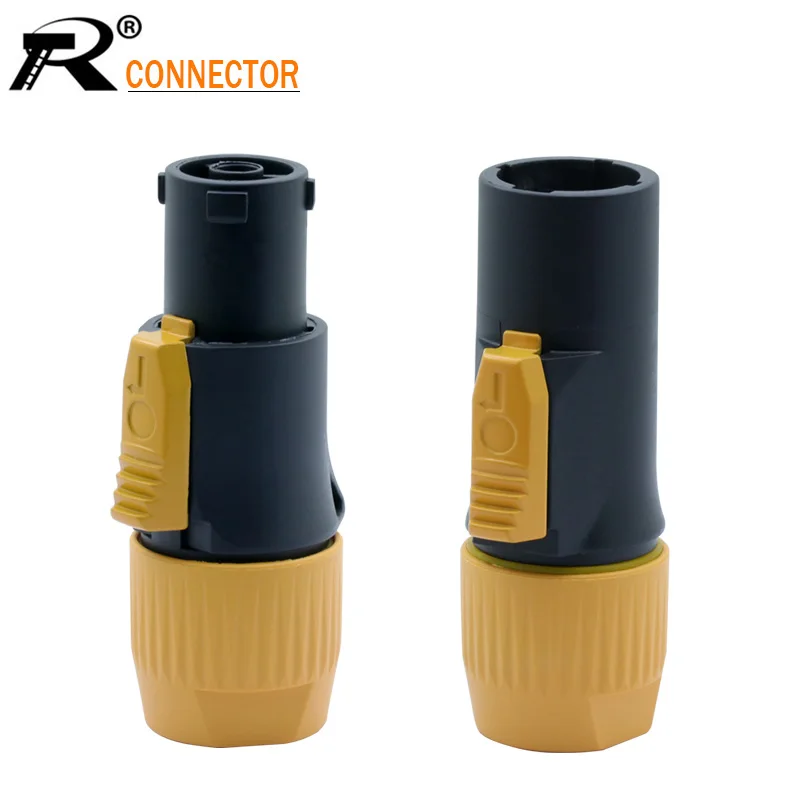 

1PC OUT/IN 20A Aviation Waterproof Powercon LED Large Screen Power Plug High-power Flame-retardant Industrial Power Connector