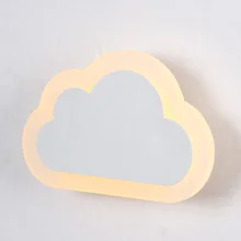 Современные дети облако cветильники настенные из светодиоды спальня прикроватные бра акриловая абажур белую окраску железо домашнего внутреннего освещения 110- 220 В