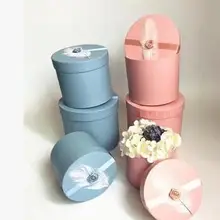 Ручной работы матовый черный круглый цилиндр подарочная упаковка бумажная коробка