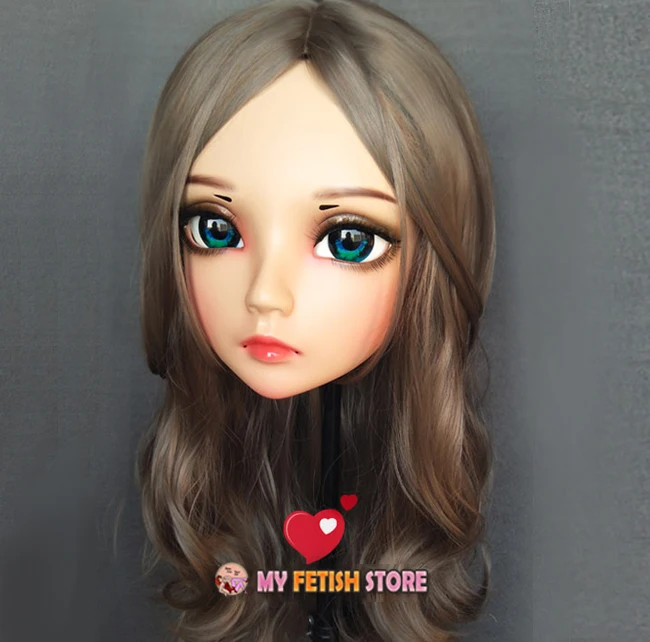 (xi01)female Sweet Girl Resin Half Head Kigurumi Bjd Eyes Crossdress