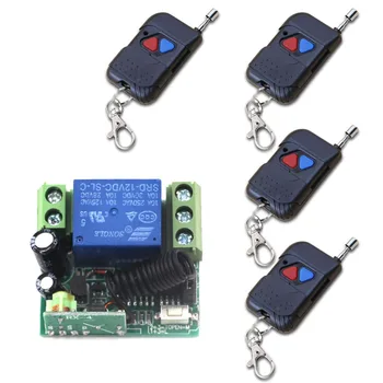 

DC 12V 1CH Channel Wireless RF Remote Control Switch Radio Light Switch 4 Transmitter+1 Receiver with Case Mini Size 315mhz