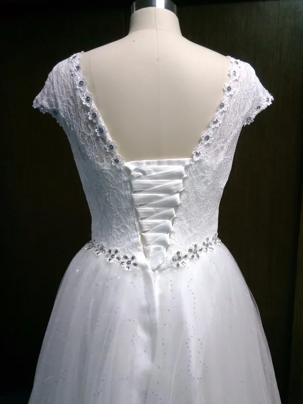 bridal dresses Popodion Sexy Lace Backless Bride Ball Gown Wedding Dress Women Bandage Cheap Wedding Dresses WED90129 ball gown wedding dress