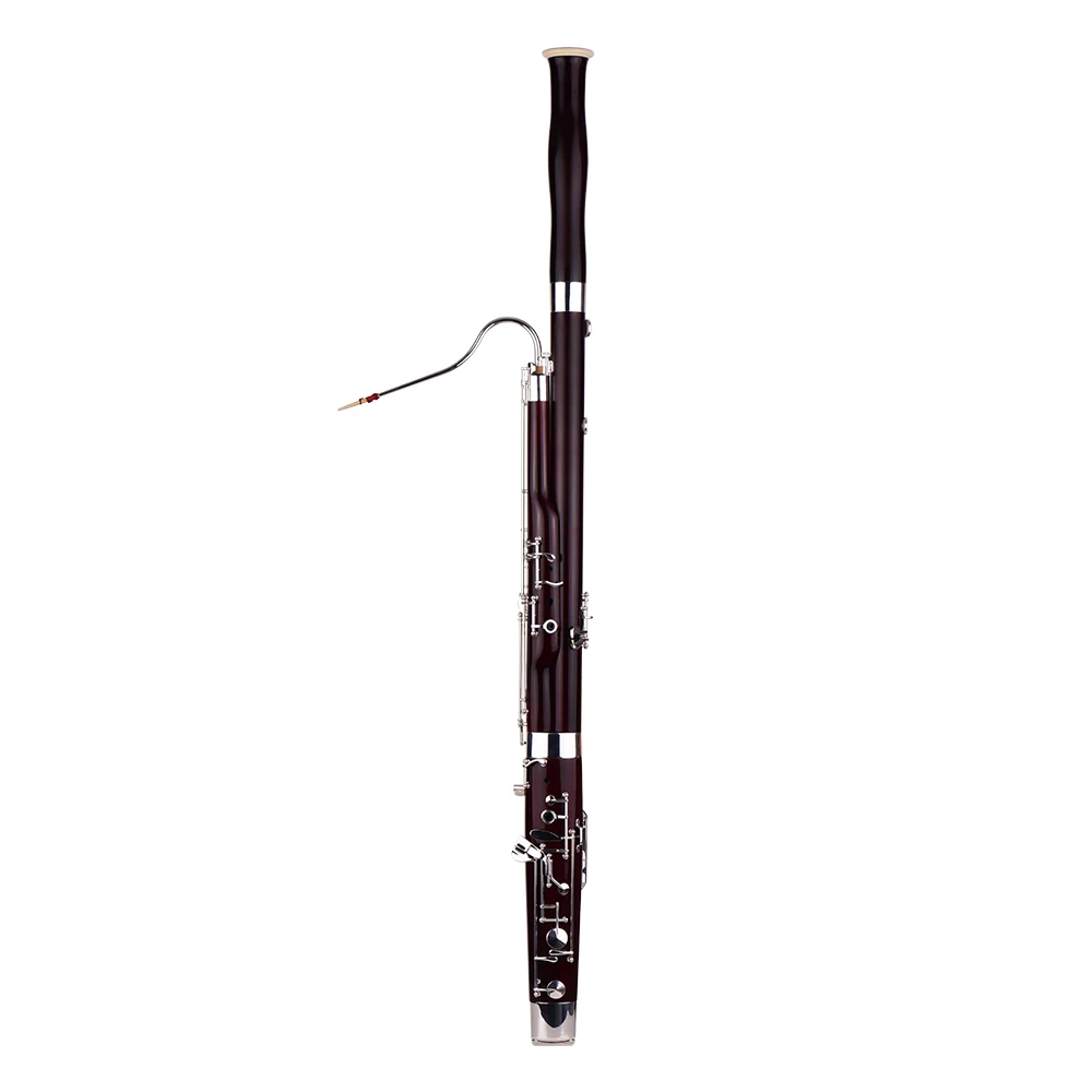 Ammoon Professional C Key Bassoon Maple Wood Body cupronicel ключи с серебристым напылением деревянный духовой инструмент с перчатки, Чистящая салфетка