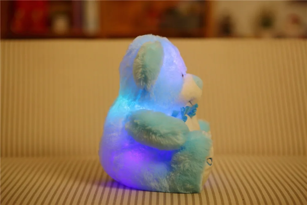 Emissor de Luz Urso de Pelúcia Ursinho de Pelúcia Luminosa de Incandescência Brinquedos de Natal de Aniversário para Crianças Ela o Transporte da Gota Diodo Colorido Crianças & 25 cm 30 9 Brinquedos de pelúcia que acendem