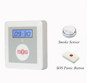 

Wireless GSM Alarm System With Emergency SOS Button and Smoke Sensor