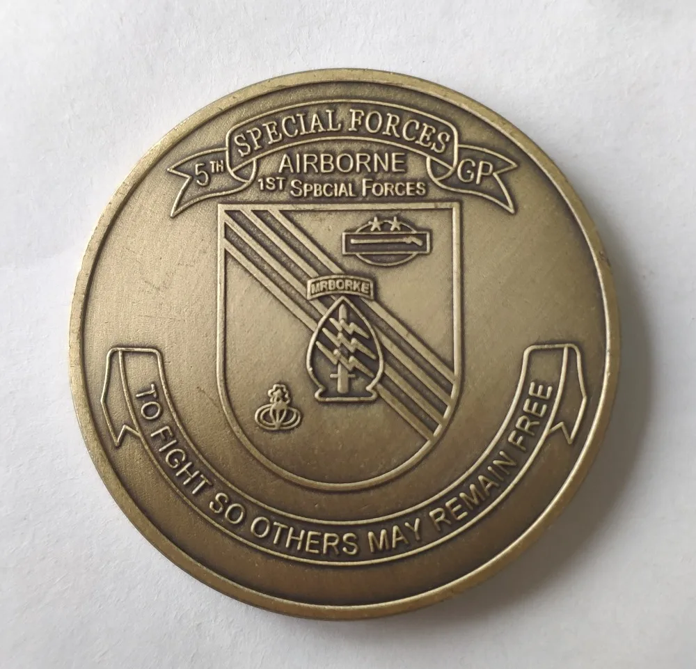 

1pcs, free shipping, 5th Special Forces Group Airborne 1st Army Challenge Coin Round coins, High quality, hot selling
