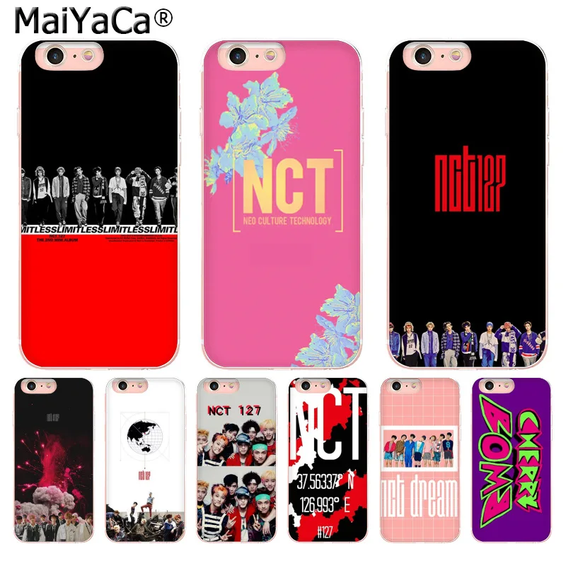 MaiYaCa NCT 127 Kpop Boy group Cute Phone Case Cases Back Cover Capa for iPhone 8 7 6 6S Plus X ...