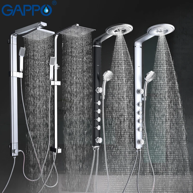 Günstige GAPPO Dusche wasserhahn Wand montiert dusche set dusche armaturen Bad wasserhahn badewanne wasserhahn wasserfall mischbatterie set Torneira