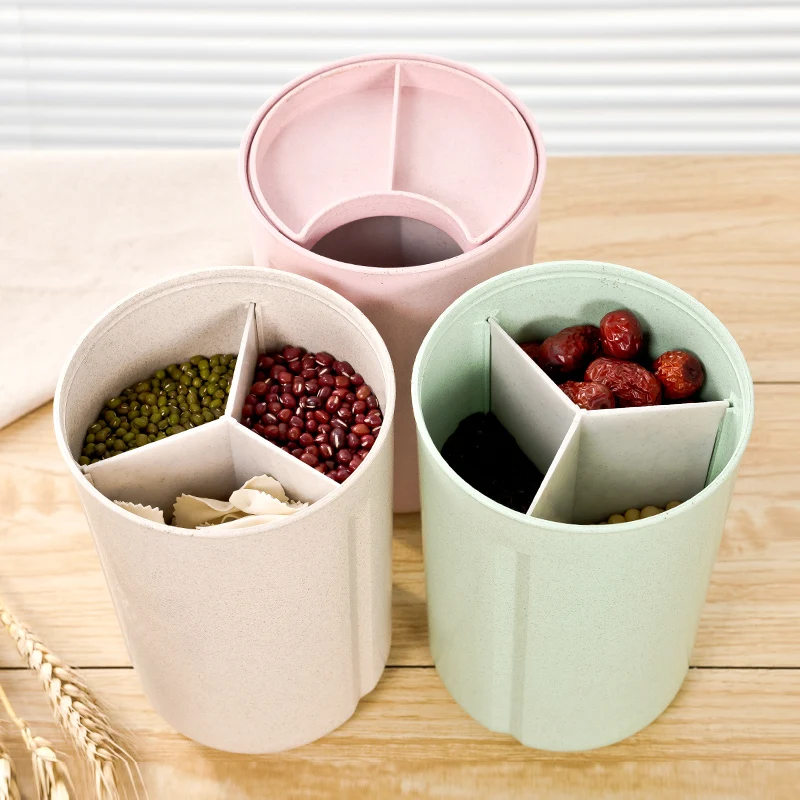Eco-friendly Mason Jar Storaging Snack Grain Bean Wheat Straw Storage Box Lid Containers Bottle Can 13.3*18cmKitchen Accessories | Дом и сад