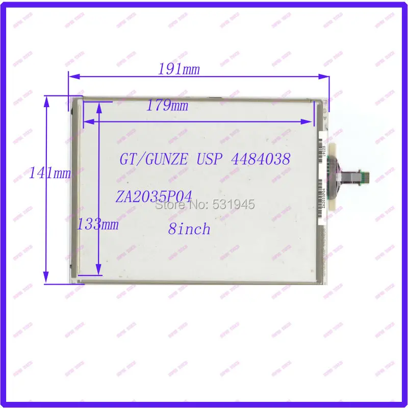 

ZhiYuSun POST 8 inch 8 wire resistive Touch Screen 191*141 for industry applications ZA2035P04 USED table coumpter