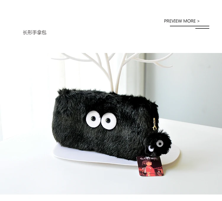 Hayao Miyazaki черная карбоновая пыль эльф унесенный призраками черный карбоновый шар Тоторо плюшевая сумка через плечо Ashball кошелек милая сумка на плечо