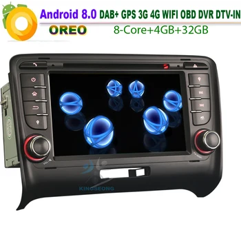 

Octa core Android 8.0 Autoradio GPS NAVI DVD CD Car Radio player DAB+ TPMS 4G DVB OBD WiFi BT USB SD DVR For AUDI TT MK2 Canbus