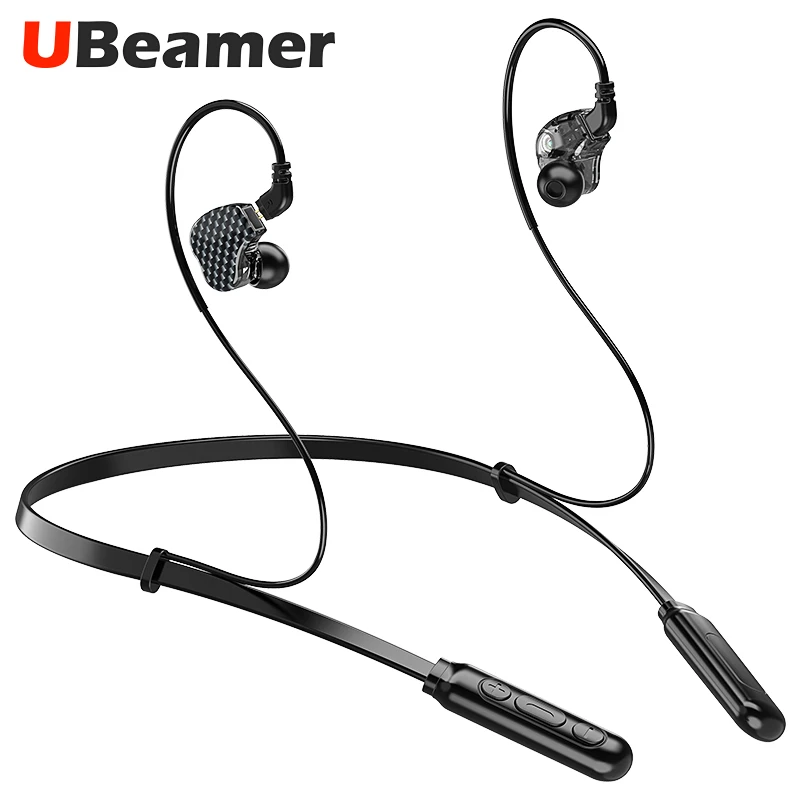 

Ubeamer S3 Earphone Bluetooth v5.0, large capacity battery wireless changeable headset for Sports music(Two earphones option/Q7)