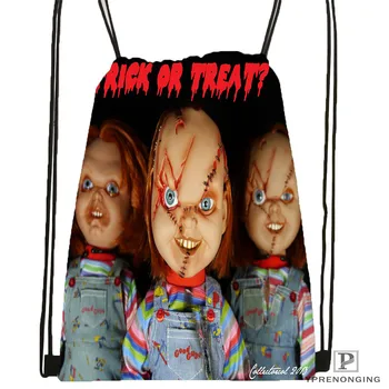 

Custom Curse-Of-Chucky Drawstring Backpack Bag Cute Daypack Kids Satchel (Black Back) 31x40cm#180611-01-22