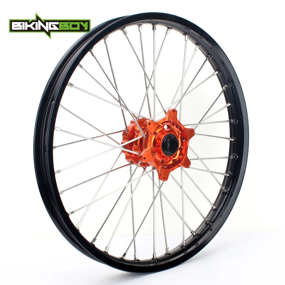 BIKINGBOY MX Offroad Мотокросс 2" 19" полный набор спереди и сзади обод колеса концентратора 36 спиц с мост рукавом для KTM 350 EXC-F 16