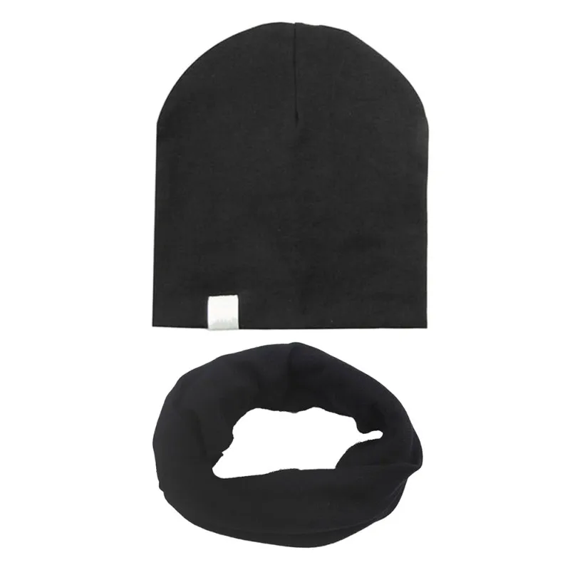 

2Pcs Cute Cotton Baby Caps Hat+ Scarf For Kids Girls Boys Children Winter Hats Knit Hat Striped Tarja Spring Accessories