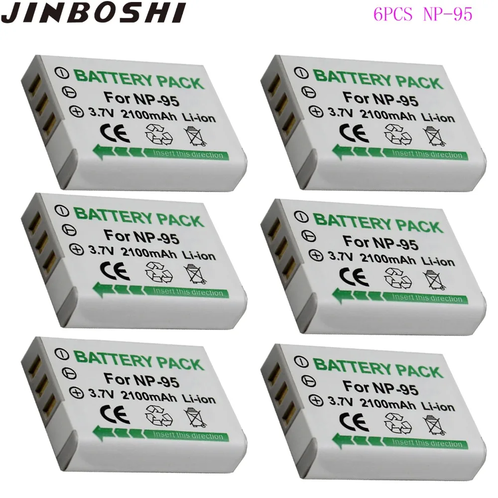 6x2100 мАч NP-95 NP 95 NP95 перезаряжаемая литий-ионная лампа X30 X100 X100S X100T XS1 Fujifilm FinePix F30 F31 3D