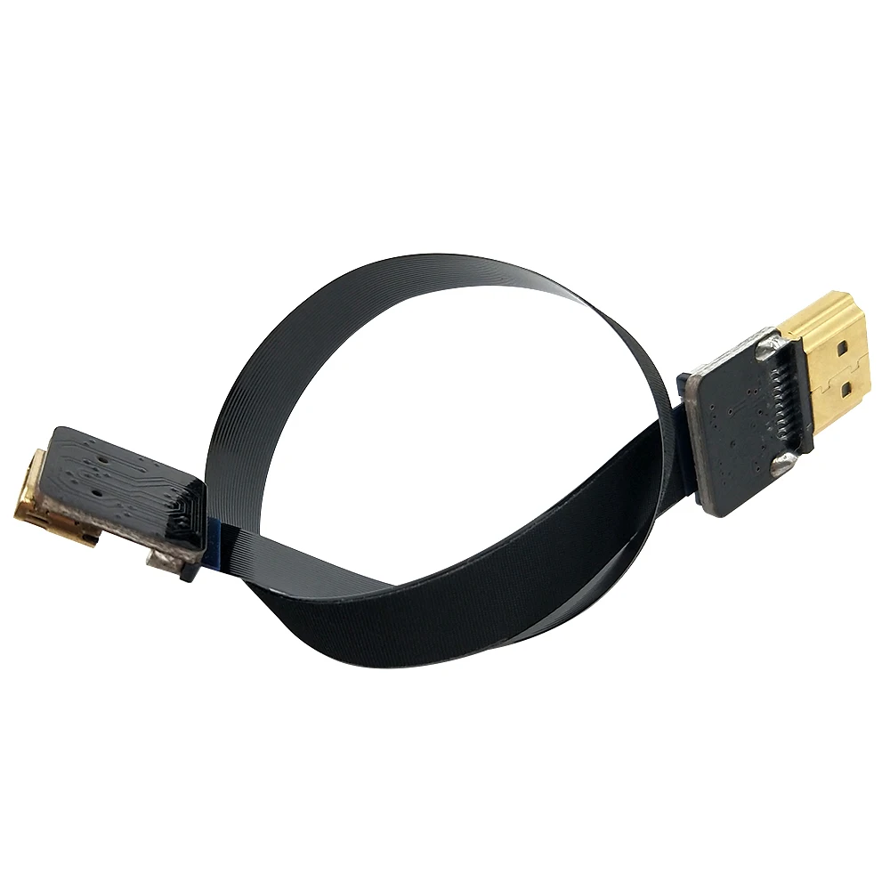 Danspeed m/f ذكر إلى أنثى hdmi النوع a إلى ميني hdmi hdtv fpc شقة الكابل ل fpv hdtv 20 سنتيمتر