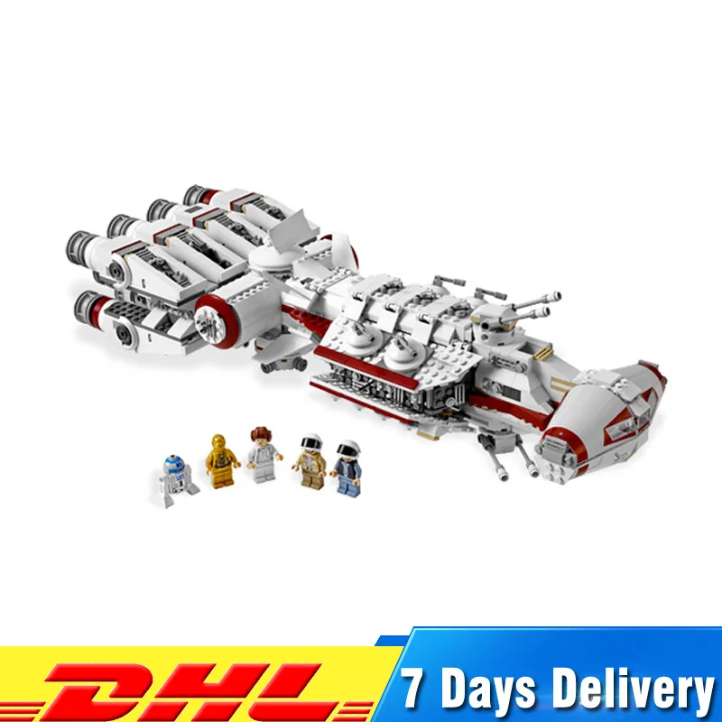 

LP 05046 1788Pcs Moc LegoINGlys 10019 Star Wars Rebel Blockade Runner Model Building Bricks Blocks Educational Toys Gifts