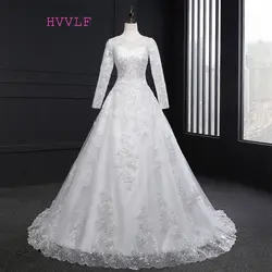 Vestido De Noiva 2019 мусульманские свадебные платья а-силуэта с длинными рукавами Аппликации Кружева Винтаж свадебное платье Свадебные платья