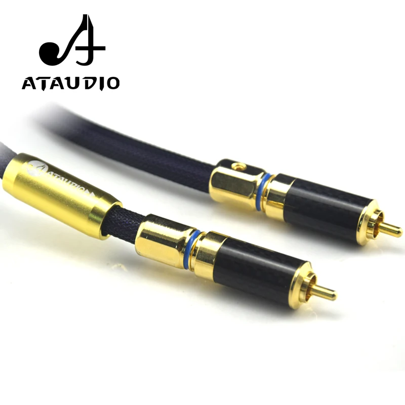 US $28.08 ATAUDIO Silver Plated Hifi Digital Coaxial Cable High Performance 75ohm DAC Subwoofer Cable