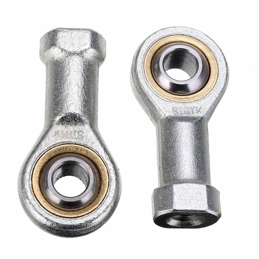2pcs New Durable 8mm Zinc Alloy Internal Female Metric Thread Rod End Ball Joint Bearing Fish Eye Set SI8T/K with High Hardness