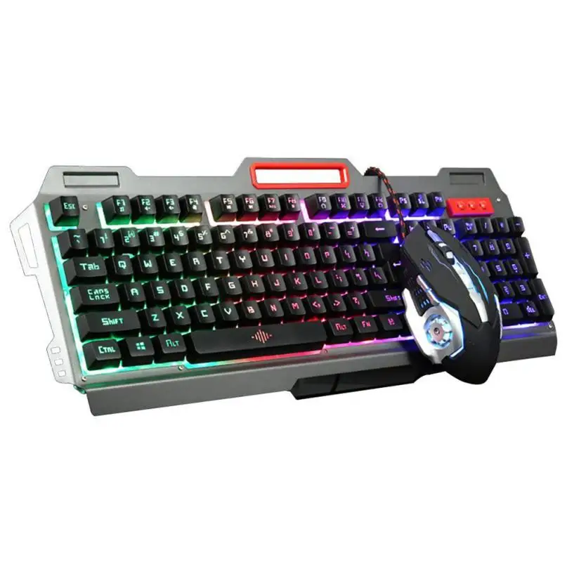Эргономичная игровая клавиатура K38 104 клавиш со светодиодной подсветкой и Usb +