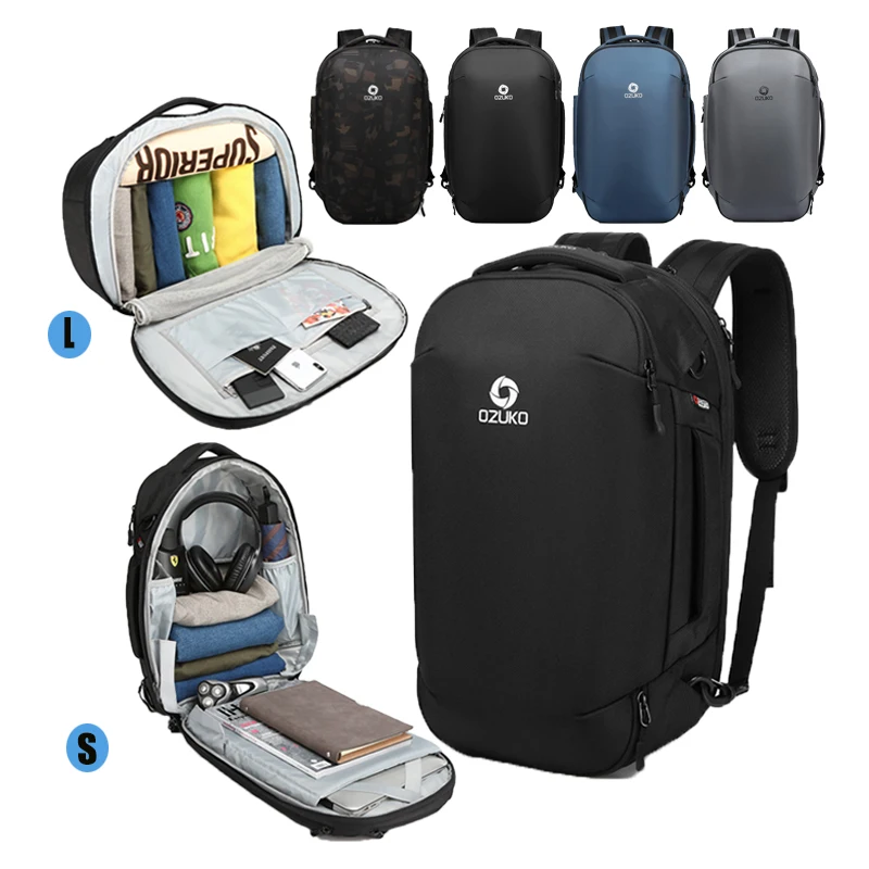 

OZUKO 9216 Business 15.6" Laptop Backpack Men Multifunction Bagpack Large Capacity Waterproof Back Pack Travel Bag Male Mochila