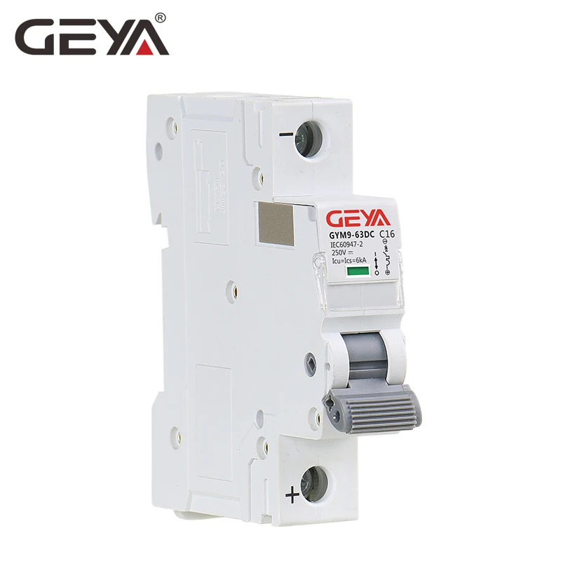 

GEYA Din Rail DC MCB 6KA 1P 250V Mini Circuit Breaker DC 6A 10A 16A 20A 25A 32A 40A 50A 63A