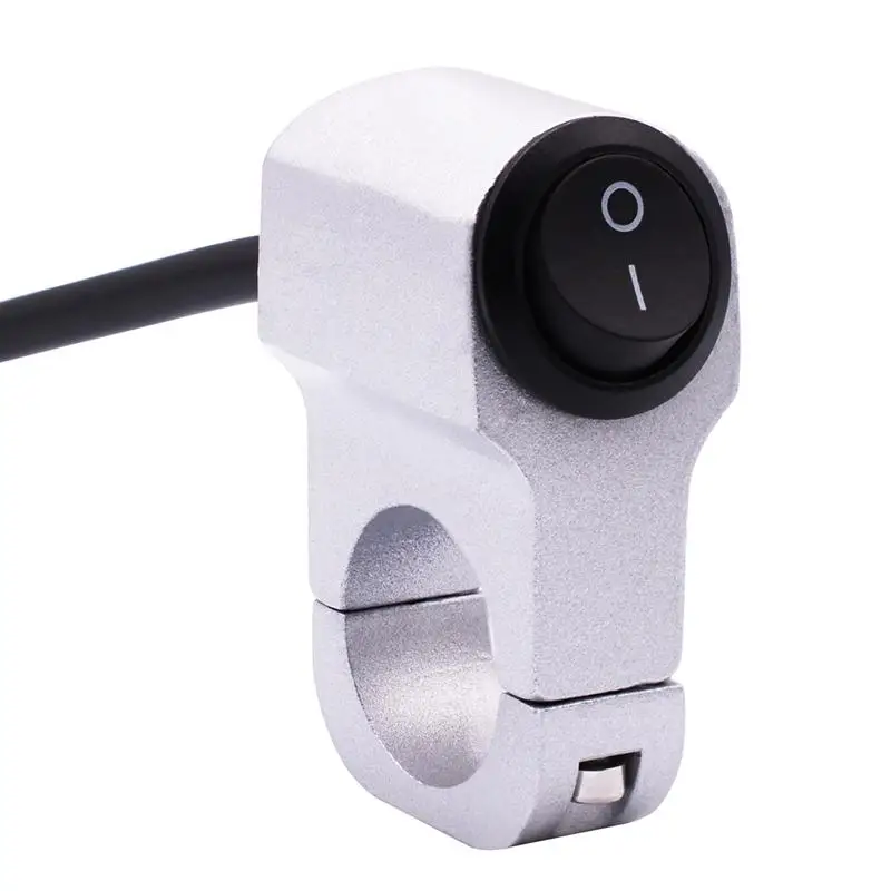 

1 PC 10A 12V Motorcycle 120W 2.2cm Handlebar Mount Auxiliary Lamp Headlight Button Switch with Lock