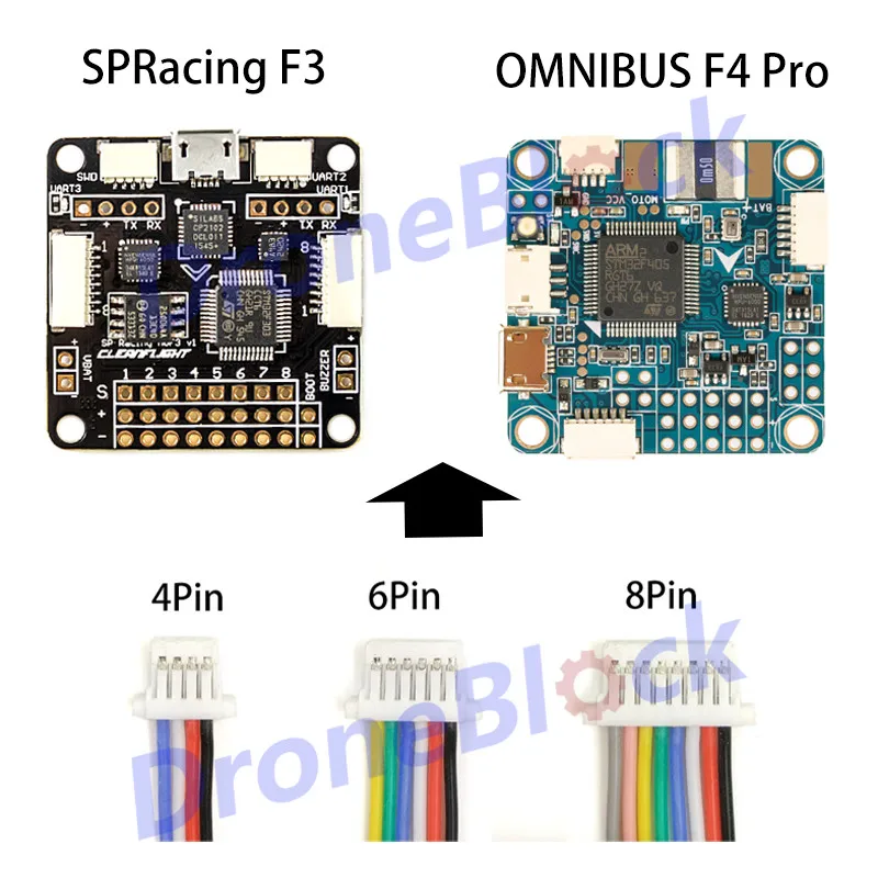 6 шт. 4p 6p 8p провод кабель для Omnibus F4 F7 SPRacing F3 SPARK2 F7 Силиконовый JST SH1.0 15 см Betaflight Cleanflight Racing Drone