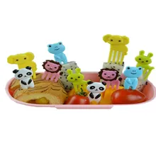 XUNZHE10pcs/lot животных Коллекция форма еда фрукты вилы выбирает набор для части торт десерт бэнто с вилкой интимные аксессуары