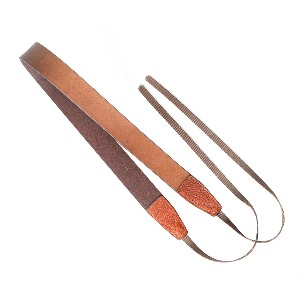  New Thicker Version CANPIS Adjustable Universal Brown and Black Leather Strap with Shoulder Neck Su