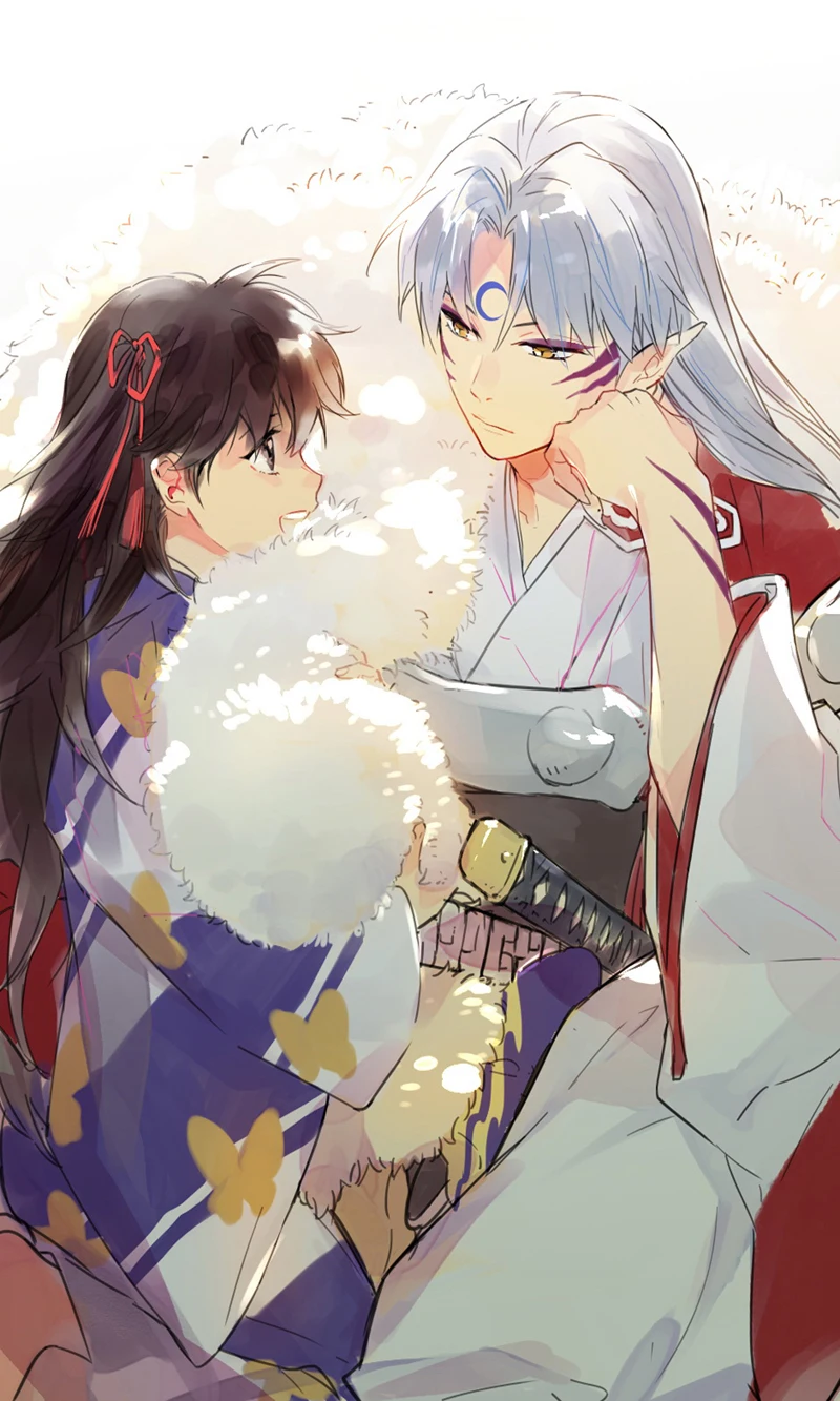 Домашний текстиль InuYasha Аниме Sesshomaru& Rin 95x55 см мини-однослойное Фланелевое детское одеяло Новинка#41486