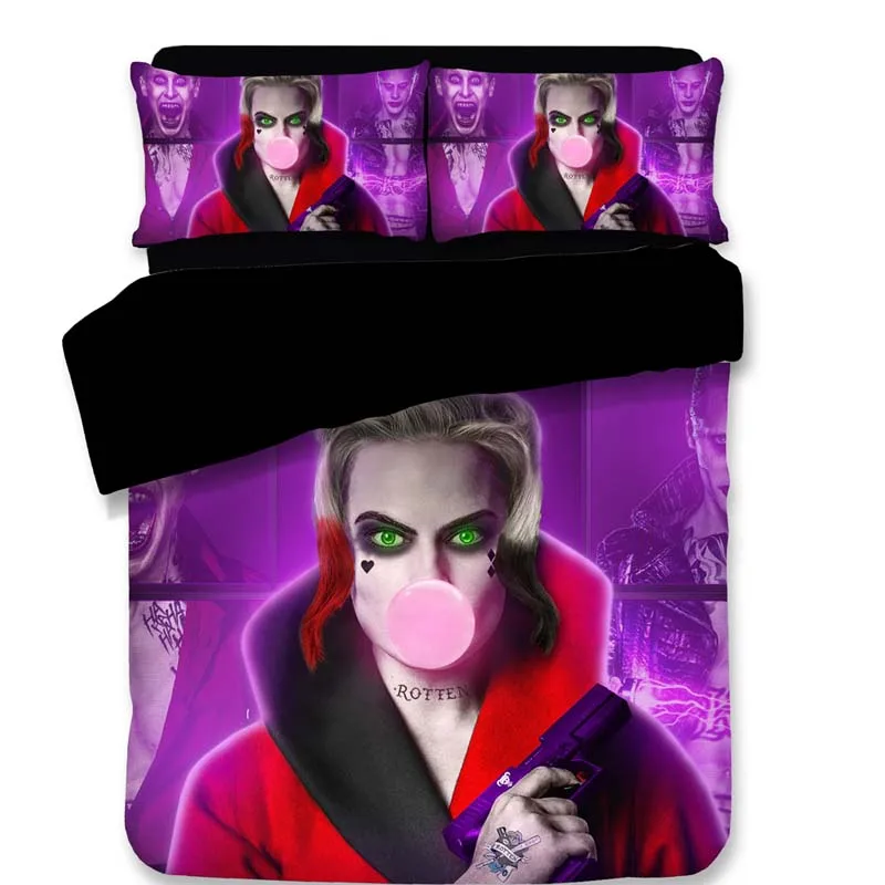 Отряд Самоубийц Харли Куинн Комплект постельного белья пододеяльники наволочки X Task force Joker Утешитель комплекты постельного белья постельное белье - Цвет: 13