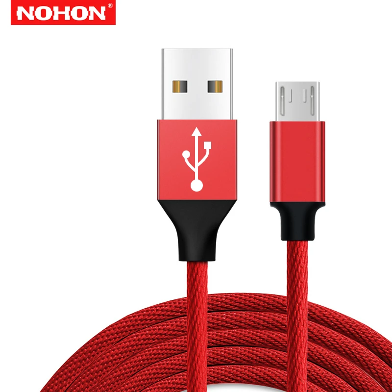 NOHON все микро-usb для устройств на аndroid кабель для samsung S7 Edge LG V10 Redmi 5 6 Pro Note 4X5 5A Honor 6 Plus 7 7X 7C USB кабель для зарядки данных