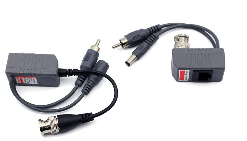 Горячая UTP CCTV BNC Видео балун Мощность Пассивный Rj45 POE мощность видео аудио 3 в 1
