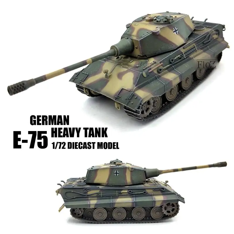WWII German E-75 тяжелый бак 1/72 литья под давлением модель готовой модели бака сбора