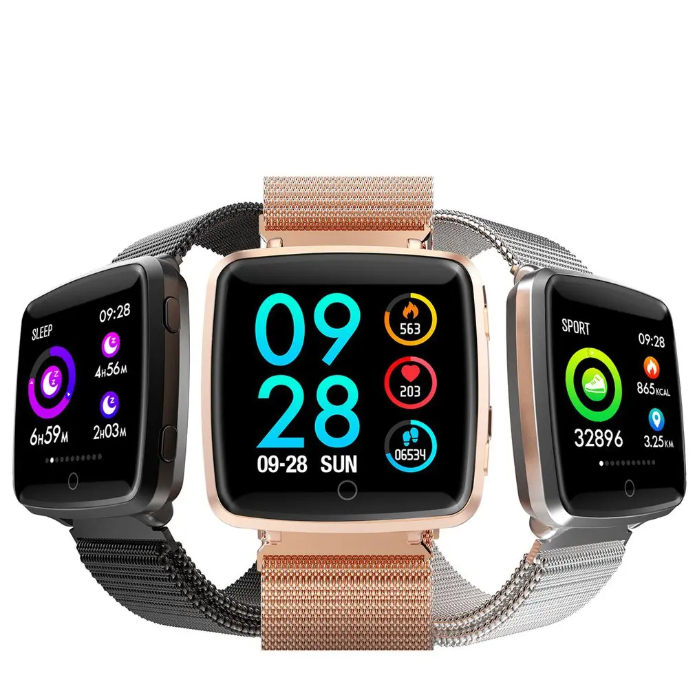 

Bl89 Big Color Screen Smart Bracelet Blood Pressure Heart Rate Blood Oxygen Sports Waterproof Information Reminder Mesh Watch