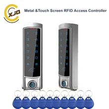 XJQ Новое поступление, металлический чехол, антивандальная цифровая сенсорная клавиатура с подсветкой Многофункциональный Автономный RFID контроллер доступа и считыватель