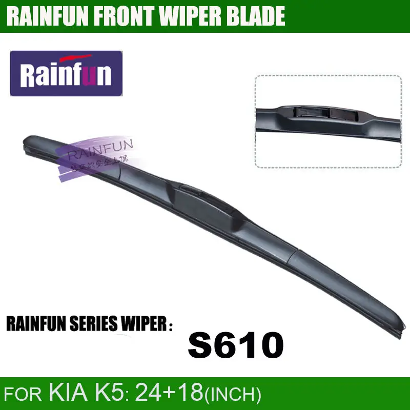 RAINFUN 24+ 18 дюймов специальный очиститель стеклоочистителя для KIA K5, специальный очиститель ветрового стекла, высококачественный натуральный резиновый наполнитель