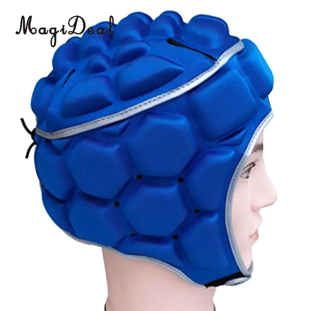MagiDeal Premium Soft Padded EVA Safety Head Gear Protective Helmet for Soccer Rugby Football Goalkeeper, Lightweight Breathable