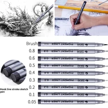 0,05-0,8 мм маркеры ручки мягкие краски ручка для эскиза рисования художника эскизные ручки набор комиксов почерк масляные маркеры толщина ручки