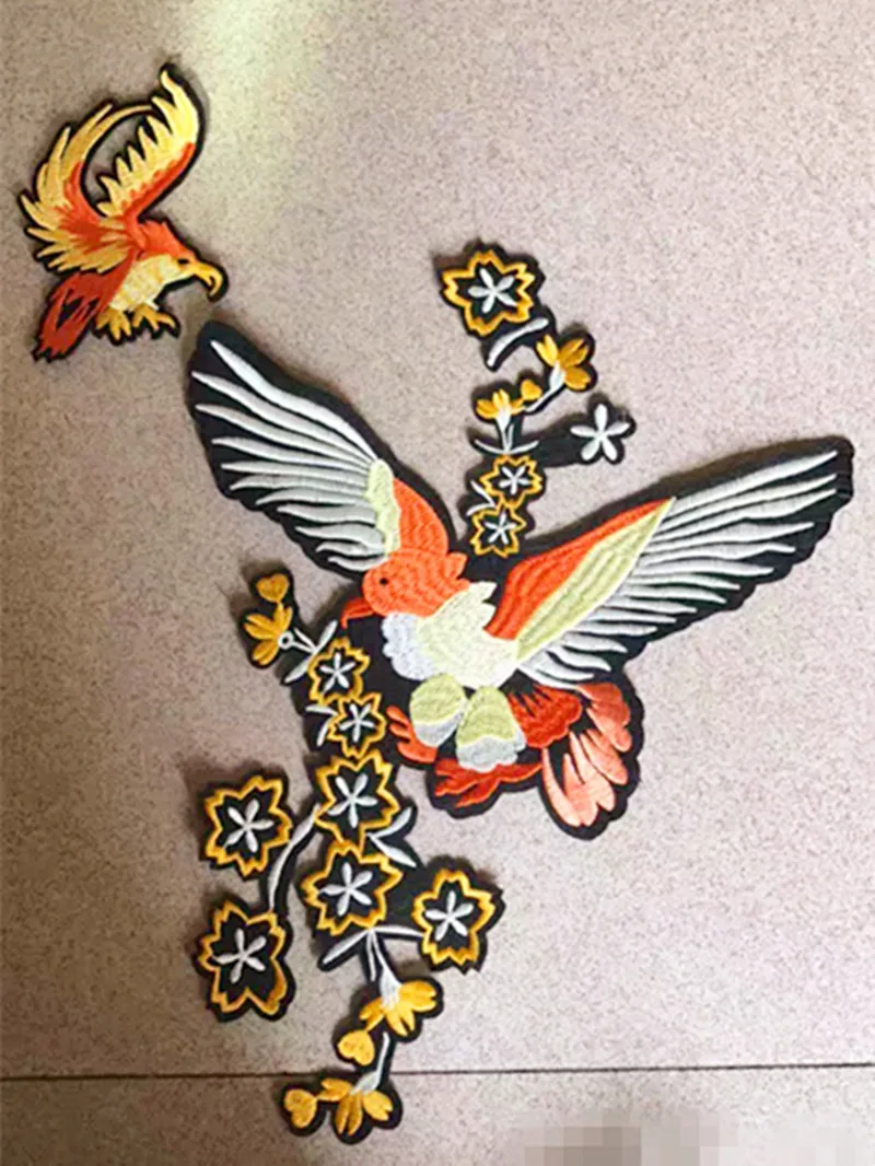 

20cm*30cm eagle image dyed yarn embroidery sew-on patch,XERY-LY161227H
