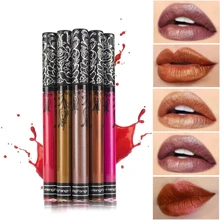 HengFang модная металлическая помада длинная одежда Мерцающая губная помада оттенка металлик блеск для губ макияж жидкая матовая помада цветная косметика