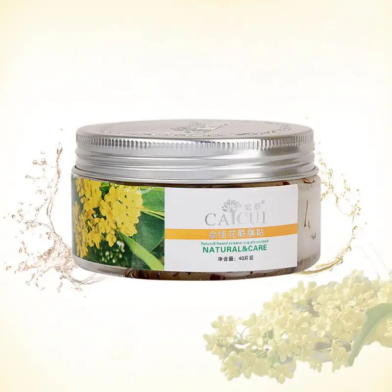 

2018 Hot 40 pcs/bottle GOLD OSMANTHUS FRESH EYE MASK DIMINISHES DARK CIRCLE Natural