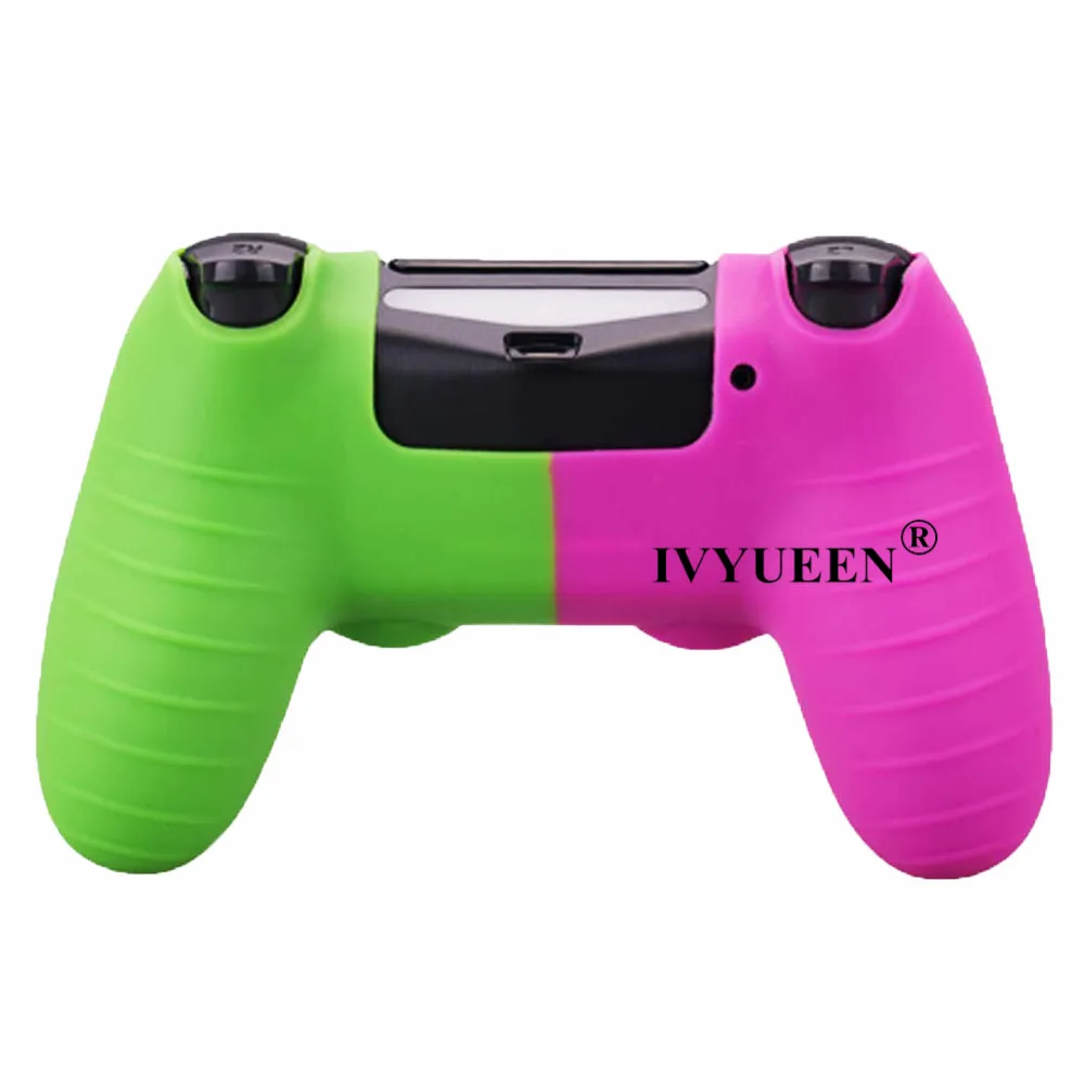 Силиконовый чехол IVYUEEN для Dualshock 4 PS4 Pro, тонкий чехол для контроллера и ручки для большого пальца, колпачки для playstation 4, аксессуары для игр