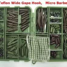 Коробка для снастей карпа с тефлоновыми широкими крючками для карпа BD, безопасная клипса, трубки для бусин, вертлюги, препятствующие спутыванию трубки
